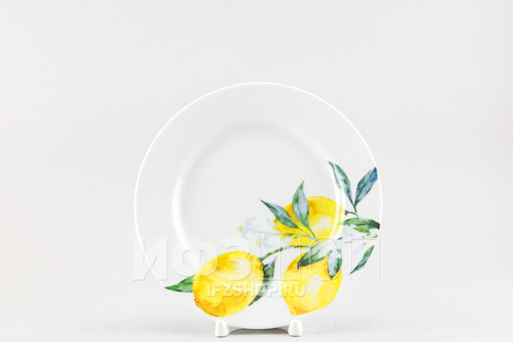 Тарелка плоская 20 см ф. Идиллия рис. Лимоны 