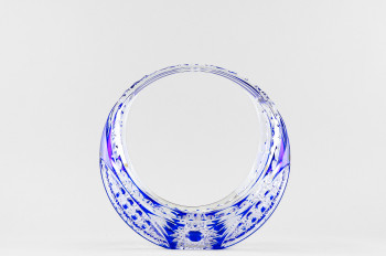 Корзинка-кольцо, высота 20 см, синий наклад