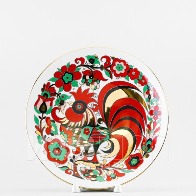 Декоративная тарелка 19.5 см рис. Петушок