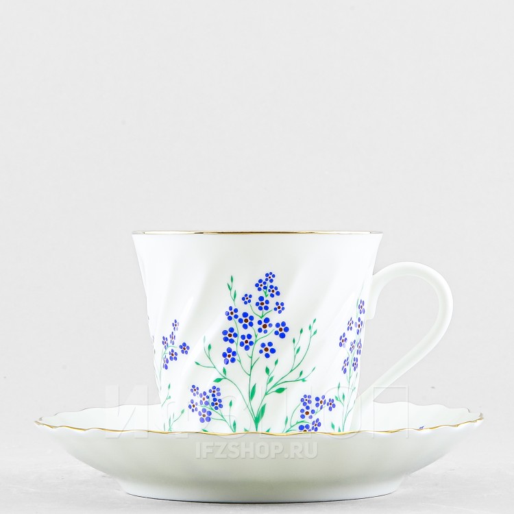 Чашка с блюдцем кофейная ф. Витая рис. У ручья в Москве