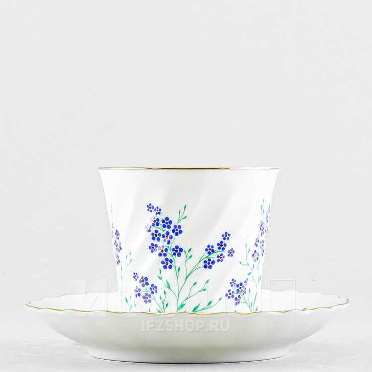 Чашка с блюдцем кофейная ф. Витая рис. У ручья в Москве