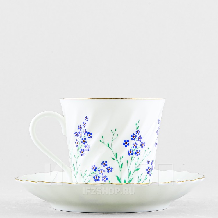 Чашка с блюдцем кофейная ф. Витая рис. У ручья в Москве