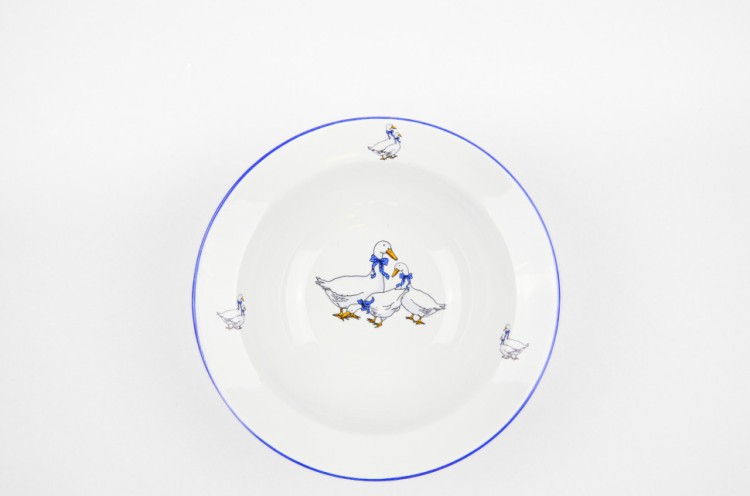 Набор из 4 мисок 500 мл рис. Гуси новые с отводкой в Москве