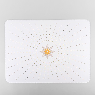 Плейсмат 35х47 см двусторонний Звезда Азур золотой