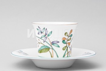 Чашка с блюдцем чайная ф. Юлия рис. Июньская палитра