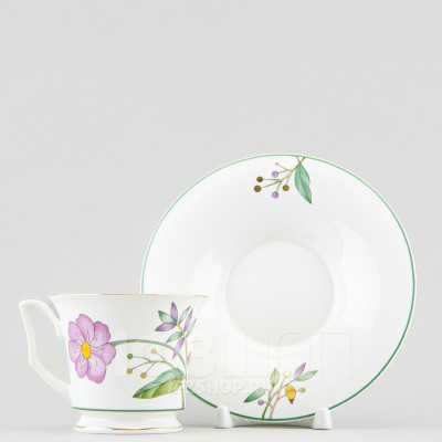 Чашка с блюдцем чайная ф. Юлия рис. Июньская палитра