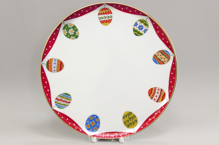 Блюдо для торта рис. Пасхальная трапеза в Москве