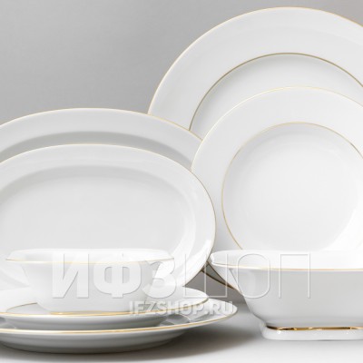 Сервиз столовый ф. Молодежная рис. Золотая лента, 24 предмета
