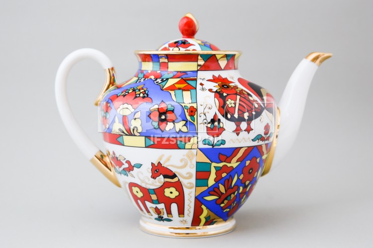 Чайник доливной ф. Весенняя рис. Народные узоры в Москве