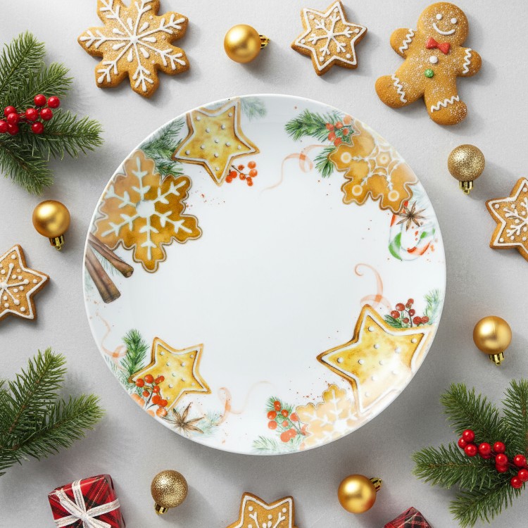 Тарелка плоская 24 см ф. Универсал рис. Пряник в Москве