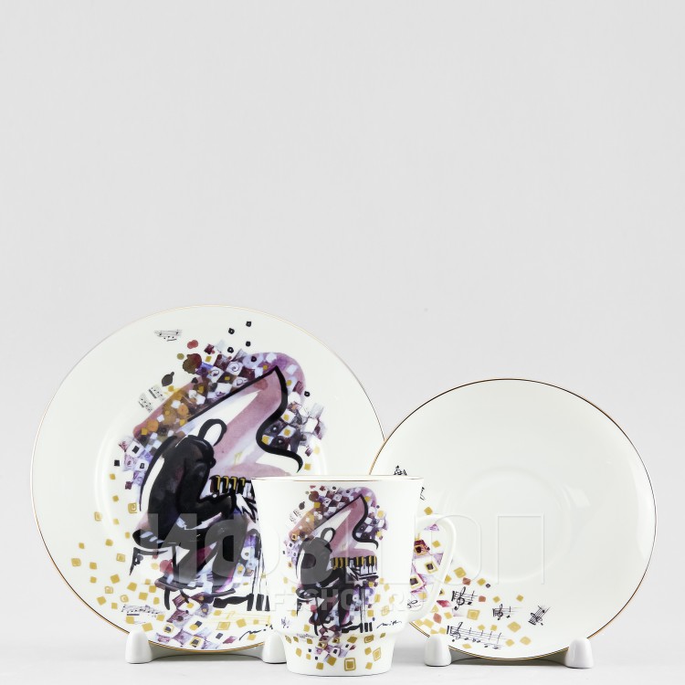 Комплект кофейный ф. Майская рис. Семь нот. До 