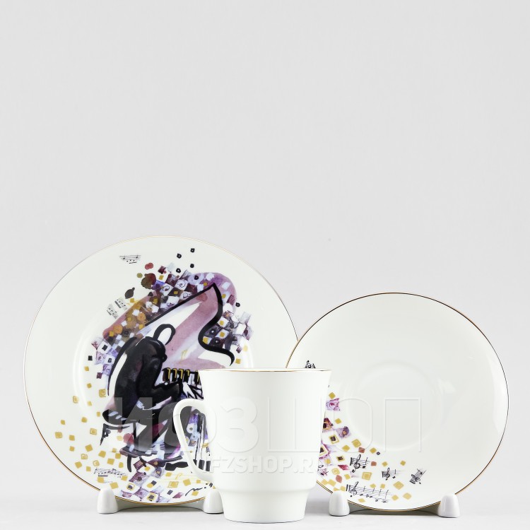 Комплект кофейный ф. Майская рис. Семь нот. До 