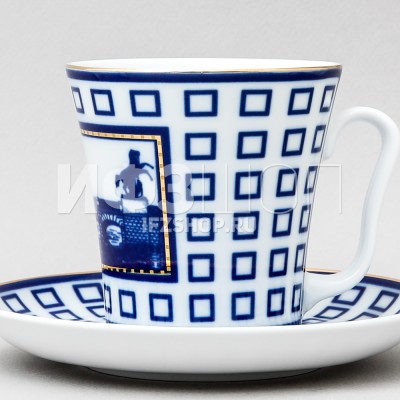 Бокал с блюдцем ф. Ленинградский рис. Аничков мост