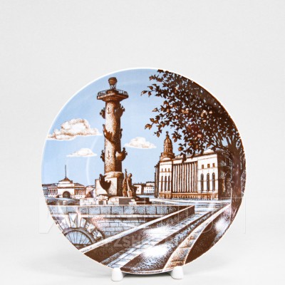 Декоративная тарелка 19.5 см рис. Ростральные колонны