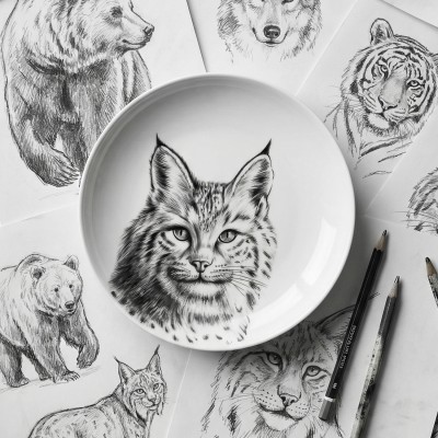 Тарелка глубокая 20.5 см ф. Универсал рис. Рысь