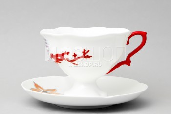 Чашка с блюдцем чайная ф. Наташа рис. Сокровища моря