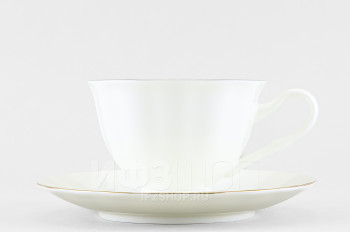 Чашка с блюдцем чайная ф. Нега рис. Золотая лента