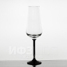Набор из 6 бокалов для шампанского 220 мл ф. 11475 серия 200/23 (черная ножка)