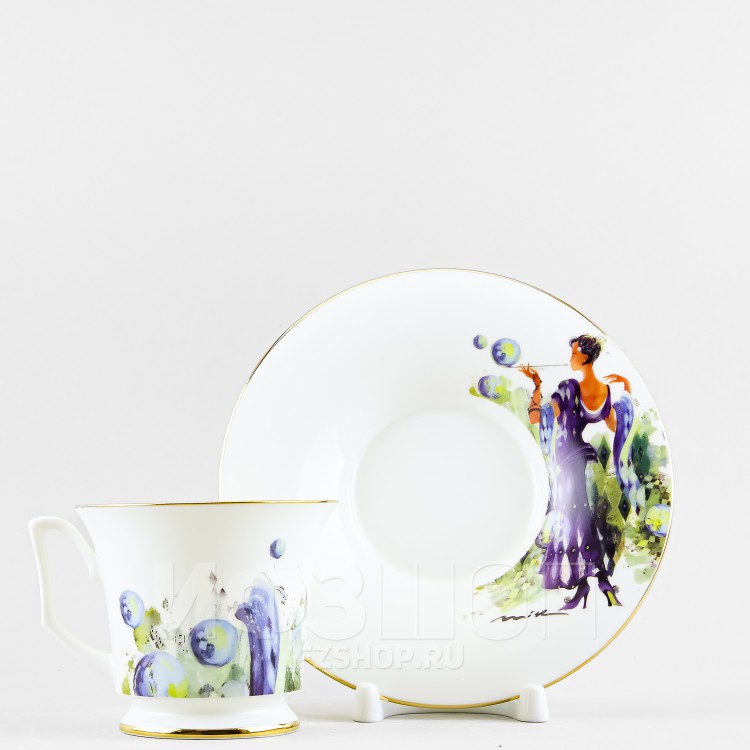 Чашка с блюдцем чайная ф. Юлия рис. Весна 