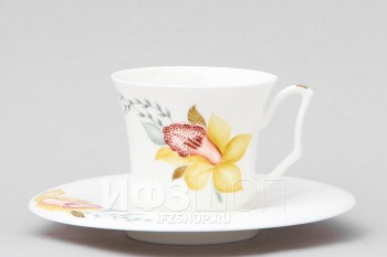 Сервиз кофейный ф. Юлия рис. Желтая орхидея, 15 предметов