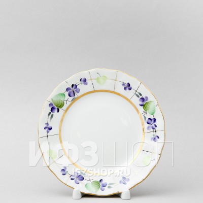 Тарелка плоская 15 см ф. Тюльпан рис. Лесная фиалка