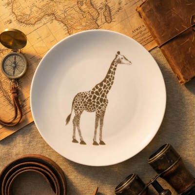 Тарелка плоская 20 см ф. Универсал рис. Сафари. Жираф