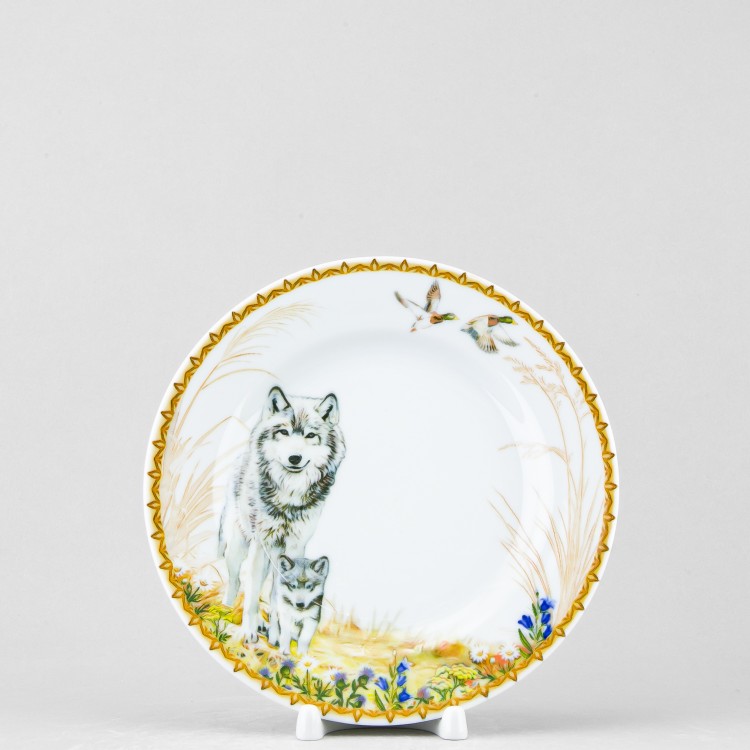 Тарелка плоская 20 см ф. Идиллия рис. Фауна. Волчица в Москве