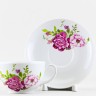 Набор из 4 чашек с блюдцем чайных ф. Янтарь рис. Оливия. Букет в Пензе