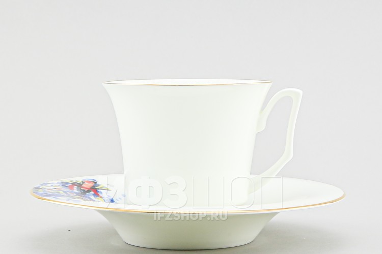 Чашка с блюдцем чайная ф. Юлия рис. Зима 