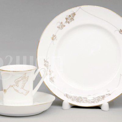 Комплект кофейный ф. Вертикаль рис. Счастье мое №2