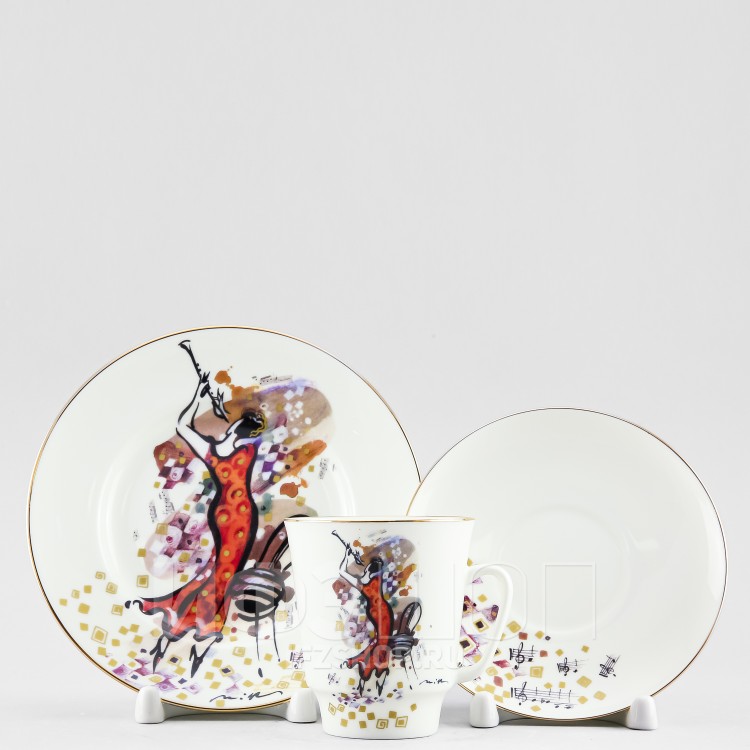 Комплект кофейный ф. Майская рис. Семь нот. Си 