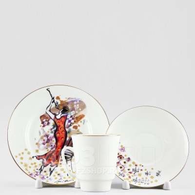 Комплект кофейный ф. Майская рис. Семь нот. Си