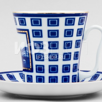 Бокал с блюдцем ф. Ленинградский-2 рис. Старо-Калинкин мост