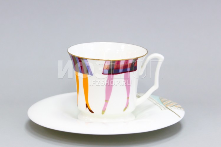Чашка с блюдцем кофейная ф. Юлия рис. Shopping №3 в Москве