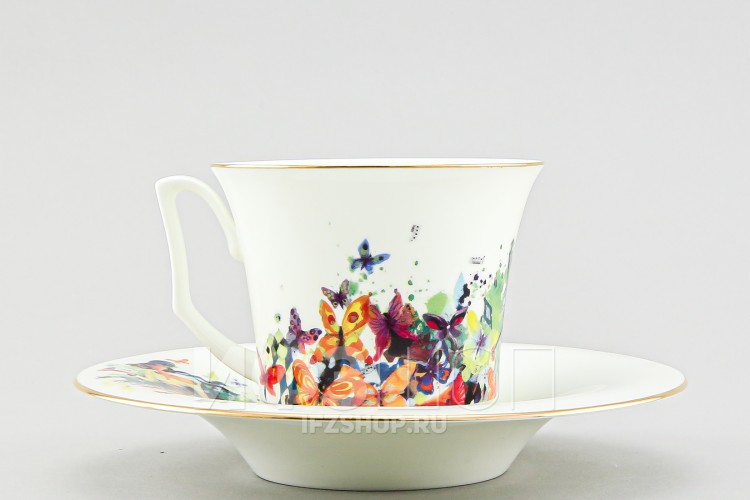 Чашка с блюдцем чайная ф. Юлия рис. Лето 