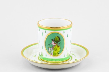 Чашка с блюдцем чайная ф. Гербовая рис. Крысята-воришки №1