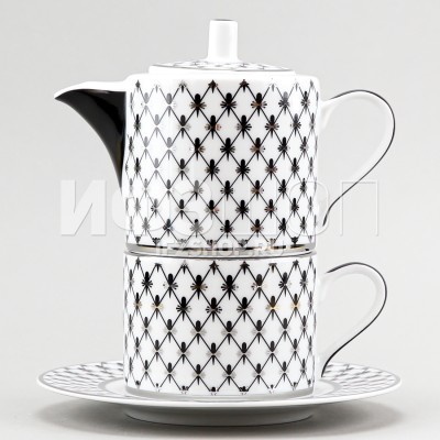 Набор для чая ф. Соло рис. Платиновая сетка