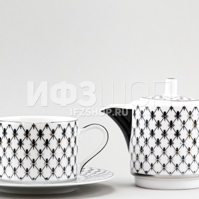 Набор для чая ф. Соло рис. Платиновая сетка
