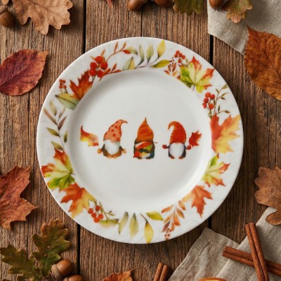 Тарелка плоская 24 см ф. Идиллия рис. Осенний дворик