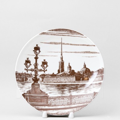 Декоративная тарелка 19.5 см рис. Троицкий мост