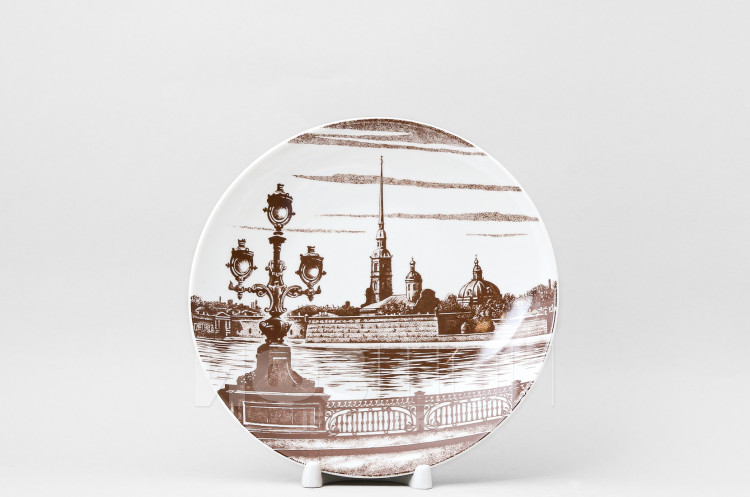 Декоративная тарелка 19.5 см рис. Троицкий мост в Москве