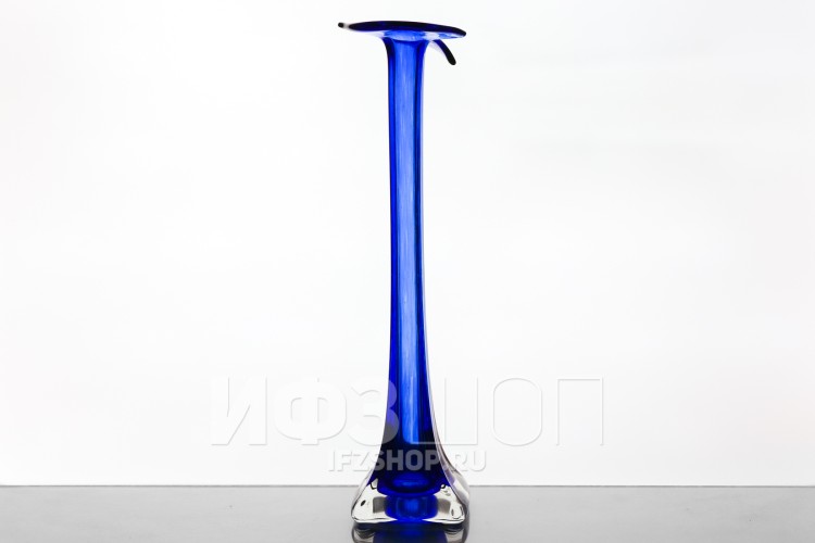 Ваза для одного цветка, высота 36 см, форма 7040 (синяя пудра) 