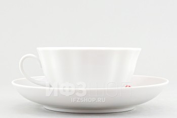 Чашка с блюдцем чайная ф. Тюльпан рис. Маки