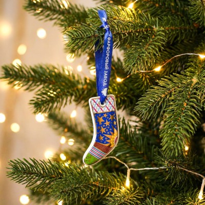 Елочная игрушка ф. Носочек рис. Колядки