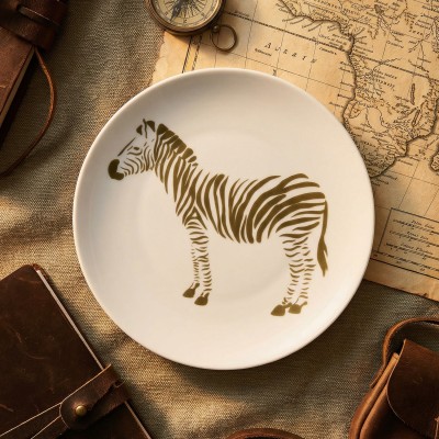 Тарелка плоская 20 см ф. Универсал рис. Сафари. Зебра