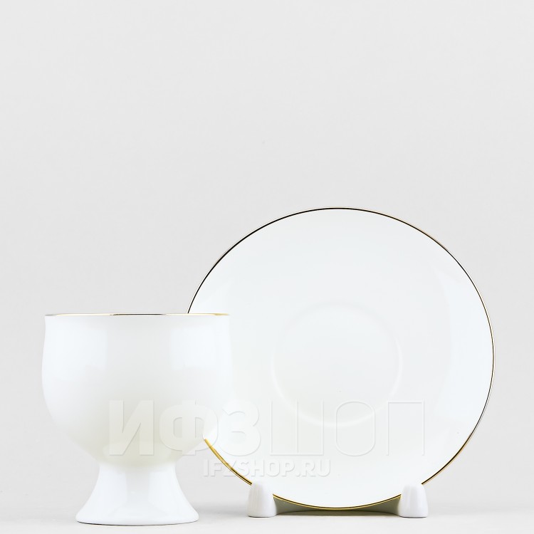 Чашка с блюдцем кофейная ф. Классическая-2 рис. Золотая лента в Москве