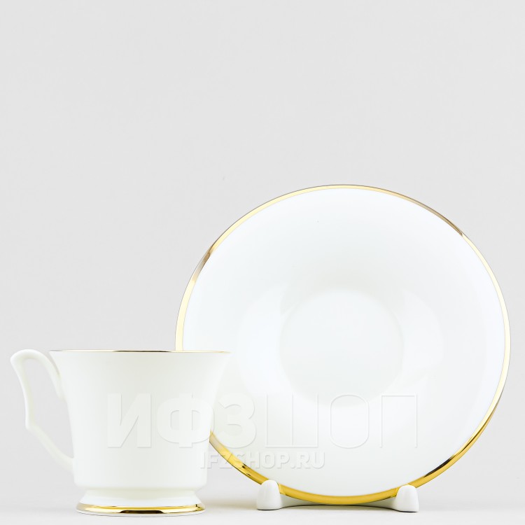 Чашка с блюдцем кофейная ф. Юлия рис. Золотая лента в Москве