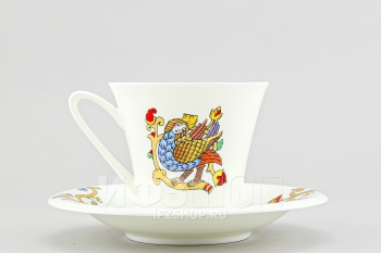 Чашка с блюдцем чайная ф. Сад рис. Русские сказки. Дракон