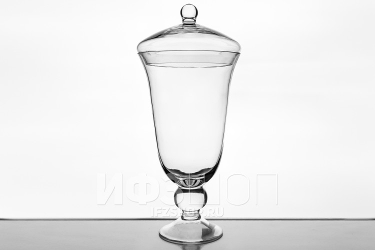 Ваза-бокал с крышкой, высота 35 см, форма 7941/1 
