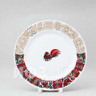 Тарелка плоская 21.5 см ф. Европейская-2 рис. Красный